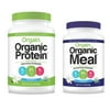Orgain - Organic Vegan, Non-GMO Plant Based Protein Powder - Sweet Vanilla Bean (2.03 LB) + Meal Replacement Powder - Vanilla Bean (2.01 LB)
