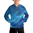 thumbnail image 5 of LRen Boy Hoodies Size 7-8 Graphic 3d Print Hooded Sweatshirt Long Sleeve Pullover Soft Casual Athletic Wear ,5-6 Years,X8-Blue, 5 of 5