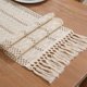 thumbnail image 5 of Xiao Hua Camino de mesa rústico bohemio para comedor, de estilo rústico, para mesa de centro, de 180 cm de largo, tejido en macramé, para decoración navideña otoñal de cocina, 33 x 180 cm (blanco), 5 of 5