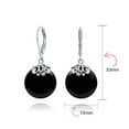 thumbnail image 4 of Bling Jewelry Womens Western Filigree Lever Back Gemstone Disc Dangle Earrings in Sterling Silver, 4 of 5