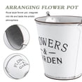 thumbnail image 3 of 1PC White Galvanized Plate Flower Pot for Indoor Flower Pots Simple and Bright Look 16x6.1in, 3 of 8