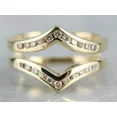 thumbnail image 4 of Forever Jewels 2Ct Round Moissanite Women Ring Guard Enhancer 14K Yellow Gold Plated, 4 of 5