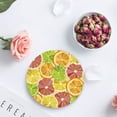 thumbnail image 2 of RYLABLUE Lemon Set of 8 Round Coaster for Drinks, Absorbent Ceramic Stone Coasters Cup Mat with Cork Base for Home Kitchen Room Coffee Table Bar Decor, 2 of 4