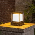 thumbnail image 3 of 3X LED Solar Column Headlight Solar Powered Pillar Lamp Outdoor Waterproof Wall Light 10CM, 3 of 6