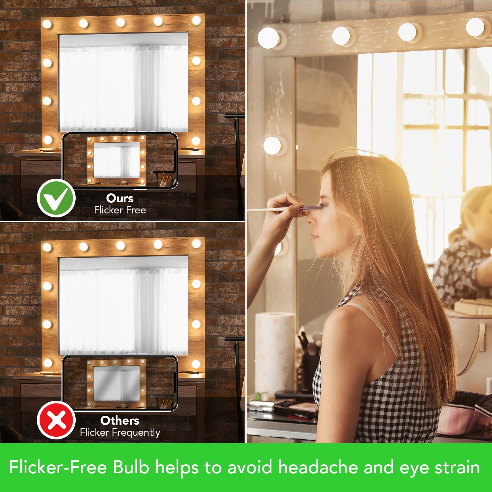 BUBO Vanity Light Bulbs, 60 Watt Equivalent, Bathroom Light Bulbs Soft White 2700K, G25 Round Bulbs, 800 Lumens, E26 Medium Base, 7W, Non-Dimmable, 12 Pack