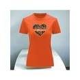 thumbnail image 1 of Playera Blusa Con Impresion De Corazon Love Animal Print Color Anaranjado Talla Chica Marca Emil SaEs, 1 of 4