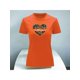 thumbnail image 1 of Playera Blusa Con Impresion De Corazon Love Animal Print Color Anaranjado Talla Chica Marca Emil SaEs, 1 of 4