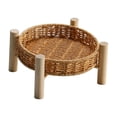thumbnail image 3 of Cesta de mimbre tejida a mano para guardar verduras y servir alimentos. 18×10×4cm, 3 of 9