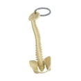 thumbnail image 3 of Llavero con forma de columna vertebral humana en miniatura, modelo de columna vertebral humana de PVC, llavero con colgante para billetera. Amarillo claro, 3 of 8
