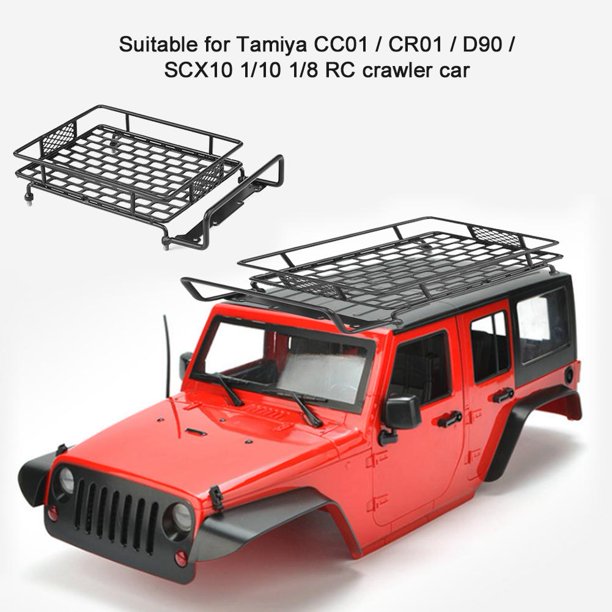 Tebru RC Luggage Rack, Metal Roof Rack,Model Vehicle Accessory Steel