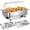Full&Half Pan 1 Pack Silver, variant on 9QT Electric Chafing Dish Buffet Warmer, Stainless Steel Chafer with 3 One-Third-Size Pans, 400W Heating and Clear Roll-Top PC Lid