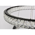 thumbnail image 6 of Elegant Lighting Monroe 32 inch LED double ring chandelier in black, 6 of 9