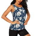 thumbnail image 2 of Bixox Women's Lilies Flowers Printed Sleeveless Fitness Workout Running Quick-Dry Tank Top, 2 of 7