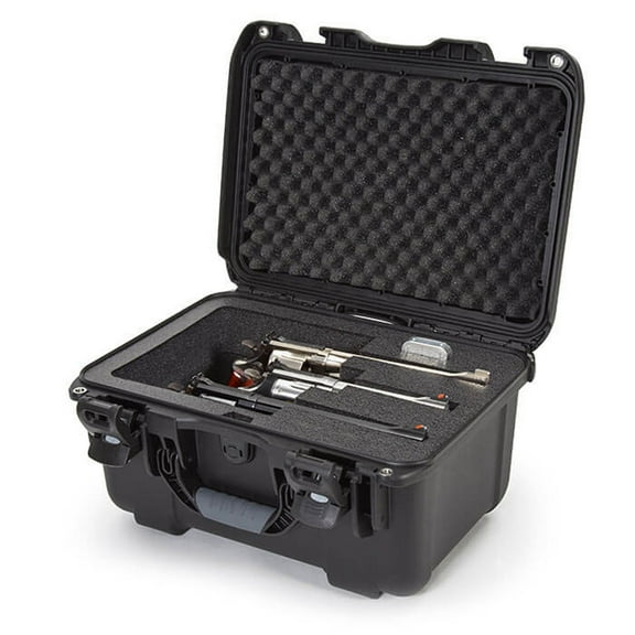 Nanuk Firearms Series 918 Waterproof Protective Case with Foam Insert for 3 Revolvers with up to 8" Barrels, Black