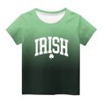 thumbnail image 4 of Fesfesfes Festive Kids' St. Patrick's Day Shamrock Print Tee Soft Cotton Round Neck Short Sleeve Top for Boys and Girls 3-14 Years Casual Holiday T Shirt and Everyday Wear(Black,11 Years), 4 of 5
