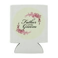 thumbnail image 2 of Wedding Floral Father of the Groom Can Cooler - Drink Sleeve Hugger Collapsible Insulator - Beverage Insulated Holder, 2 of 3