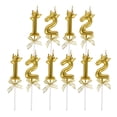 thumbnail image 1 of COOPHYA Numeral Birthday Candles 12-Pcs For Cake Decoration Luxury Style Party, 1 of 6