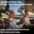 thumbnail image 5 of Car air freshener - square wooden air freshener refill - includes high-end leather clips - driver's compartment clips for car odor eliminator - cabin, truck and fragrance diffuser (Jasmine Cloud), 5 of 5