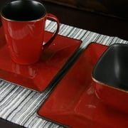 Elama Harland Loft 16 Piece Modern Premium Stoneware Set with Complete Setting for 4