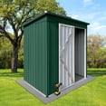 thumbnail image 2 of Zateety Metal garden sheds 5ftx4ft outdoor storage sheds Green+White, 2 of 5