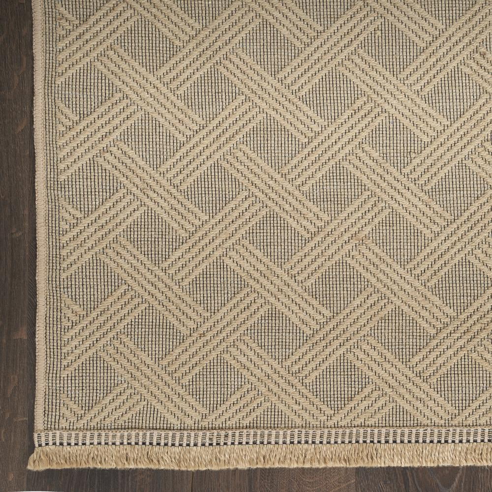 Nourison Washable Jute Geometric Natural 3'11" x 5'11" Area Rug (4x6)