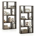 thumbnail image 1 of Gymax 4-Tier Geometric Bookshelf 48'' High Bookcase Modern 8-Cube Storage Organizer Gray, 1 of 10