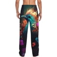 thumbnail image 7 of Salouo Colorful Flower Bird Print Pajama Pants for Men, Lounge Pants Elastic Waistband Casual Men's sleepwear Loungewear Sleep Pajama Pant -XX-Large, 7 of 7