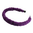 thumbnail image 2 of Diadema de moda coreana Minnieouse hecha a mano color sólido Accesorio de belleza Violeta AP011316-04B, 2 of 6