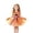 Orange, variant on Toddler Girls Halloween Dress Pumpkin Lantern Mesh Back Bowknot Sleeveless Summer Dresses Girls Size 4-5T