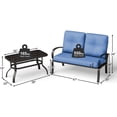 thumbnail image 2 of Gymax 2PCS Outdoor Loveseat & Table Set Cushioned Patio Furniture Set Yard Garden, 2 of 6