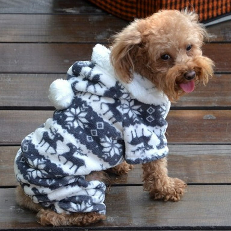 Dog Christmas Pajamas for Small Medium Dogs - Cute Elk Snowflake