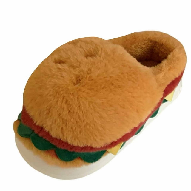 Cozy Indoor Slippers For With Sole And Indoor Home Wear Rounded Toe With Cushioned Comfort Cute Knit Style Slippers For Couples Yellow-C 43