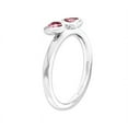 thumbnail image 3 of Pink Tourmaline Double Heart Ring 2/5 Carat (ctw) in Sterling Silver, 3 of 4