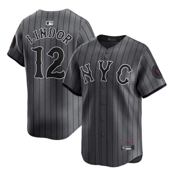 Baseball Jerseys New_York_Met_s #12 Francisco Lindor Limited Embroidery Fans Apparel Gameday Baseball Sport Shirt City Connect American Baseball Jersey_s
