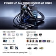 thumbnail image 6 of Atzeste 5 in 1 Car Charger 66W Fast Charging USB & Type C Car Charging Adapter with Type C Micro USB Charger, LED, Compatible with iPhone 17 16 15 14 13 12 11, Galaxy & Pixel, Android, 6 of 6