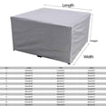 thumbnail image 2 of Ayuda de cocina Funda para muebles de jardín rectangular para mesa de jardín Juego de muebles Nieve Impermeable Anti-UV Transpirable Impermeable y resistente al invierno, 2 of 5