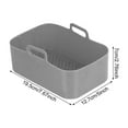 thumbnail image 3 of 2pcs Pot en Silicone, 8QT Réutilisables Accessoires de Doublure de Friteuse à Air Chaud en Silicone, Réutilisables Doublure avec Matériau de Chaleur, Anti-Adhésif, 3 of 6