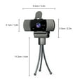 thumbnail image 3 of Webcam USB 1080P Grand Angle Full HD USB2.0 Sans Pilote avec Micro Webcam Ordinateur Portable Conférence de Technique en Ligne Diffusion en Direct Appels Vidéo Caméras Webcam Anti-Espionnage, 3 of 6