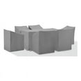 thumbnail image 2 of Crosley Furniture 7-Piece Vinyl Outdoor Dining Furniture Cover Set in Gray, 2 of 11