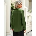 thumbnail image 5 of Zeagoo Satin Blouse for Women Long Sleeve Silk Button Down Shirt Casual Business Dressy Top Spring Fashion Silk Blouse, 5 of 6