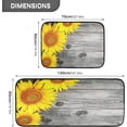 thumbnail image 2 of SKYSONIC Beautiful Sunflowers Kitchen Mats and Rugs Old Wooden Table Floor Runner Area Rug Washable Carpet Perfect for Living Room Bedroom Entryway,19.7"x27.6"+19.7"x47.2", 2 of 7