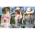 thumbnail image 6 of Comhats Womens Straw Fedora Brim Panama Beach Crushable Packable Havana Summer Sun Hat Party Floppy Ladies Beige Medium, 6 of 8