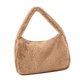 thumbnail image 4 of Women's Plush Tote Bag Simple Shoulder Bag Armpit Bag Large Capacity Casual Handbag Khaki One Size, 4 of 5