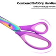 thumbnail image 4 of HAHDAXIA Craft Scissors Set of 3 Pack, All Purpose Sharp Titanium Blades Shears Rubber Soft Grip Handle, Multipurpose Fabric Scissors Tool Great for Adults, Office, Sewing, School and Home Su, 4 of 6