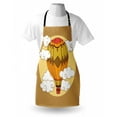 thumbnail image 3 of Cartoon Apron Hot Air Balloon in the Sky Dreamy Clouds Fantasy Surreal Retro Adventure, Unisex Kitchen Bib Apron with Adjustable Neck for Cooking Baking Gardening, Pale Brown Multicolor, by Ambesonne, 3 of 3
