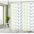 thumbnail image 4 of Adventure Shower Curtain, Various Words on Happiness and Self Value Uplifting Phrases being Who You are, Cloth Fabric Bathroom Decor Set with Hooks, 60" W x 72" L, Marigold Teal, 4 of 4