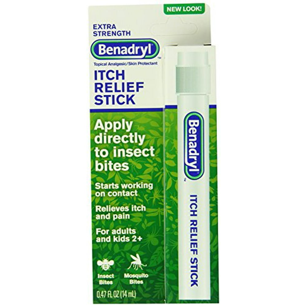 2 Pack Benadryl Itch Relief Stick 0.47 oz (14 ml) Each