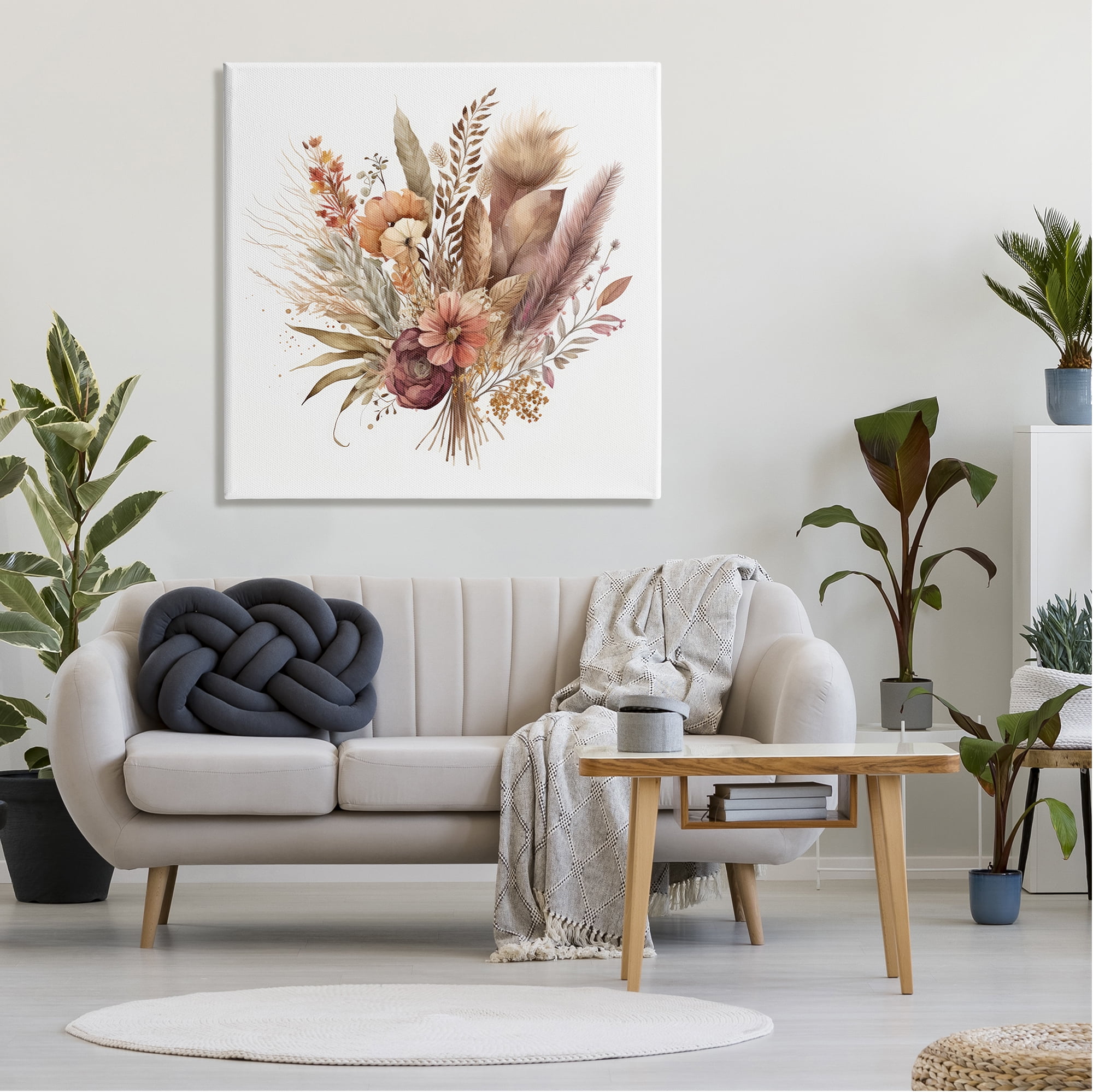 Stupell Industries Mixed Fall Botanicals Botanical & Floral Painting Gallery Wrapped Canvas Art Print Wall Art, 36 x 36