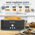 thumbnail image 4 of 7 Browning Settings Toaster, 4-Slice, Defrost/Reheat Functions, Removable Crumb Tray, Full-body Stainless Steel Housing, 1350W, Anti-Fingerprint, Anti-Jam stainless steel, Chrome-Plated Knob, 4 of 8