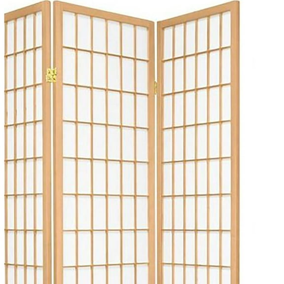ORE International 3 Panel Room Divider, Natural